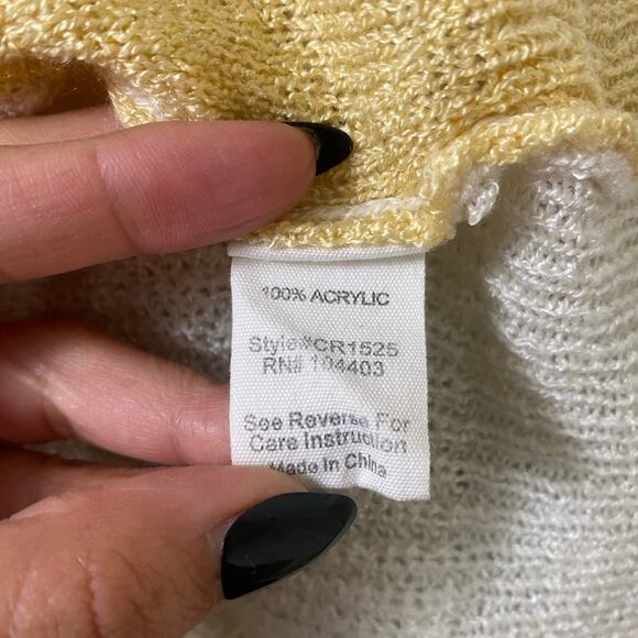 MINE Woman's Beige Color Block Pullover Sweater Large - Picture 5 of 5